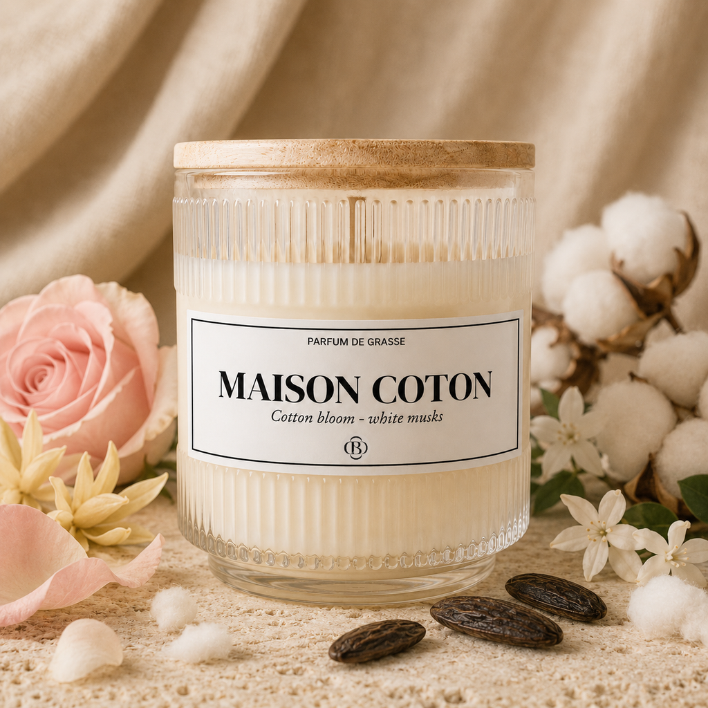 Bougie parfumée Maison Coton - Chic Bottle -Piramide olfative