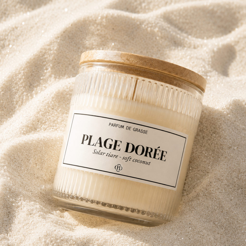 Bougie parfumée Plage Dorée- Belle - Chic Bottle