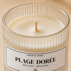 Bougie parfumée Plage Dorée- Chic Bottle - Texture Cire
