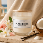 Bougie parfumée Plage Dorée - Chic Bottle -Piramide olfative