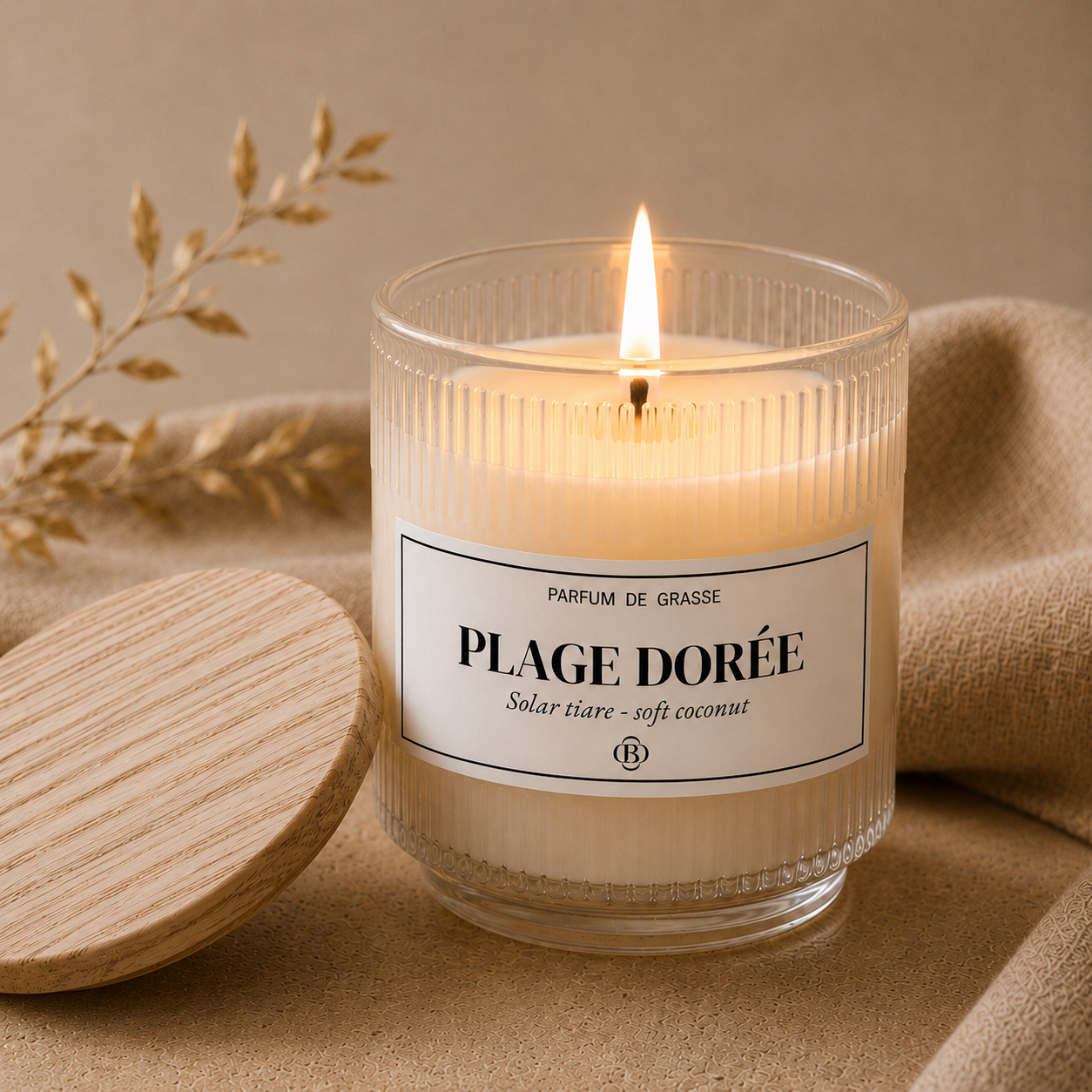 Bougie parfumée Plage Dorée - lifestyle - Chic Bottle