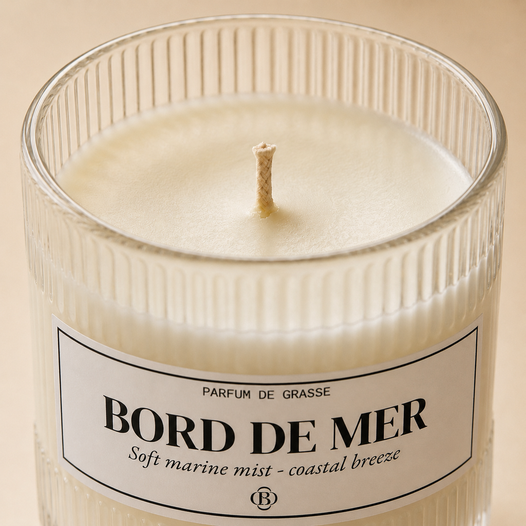 Bougie parfumée bord de mer - Chic Bottle - Texture Cire