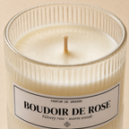 Bougie parfumée boudoir de rose - Chic Bottle - Texture Cire