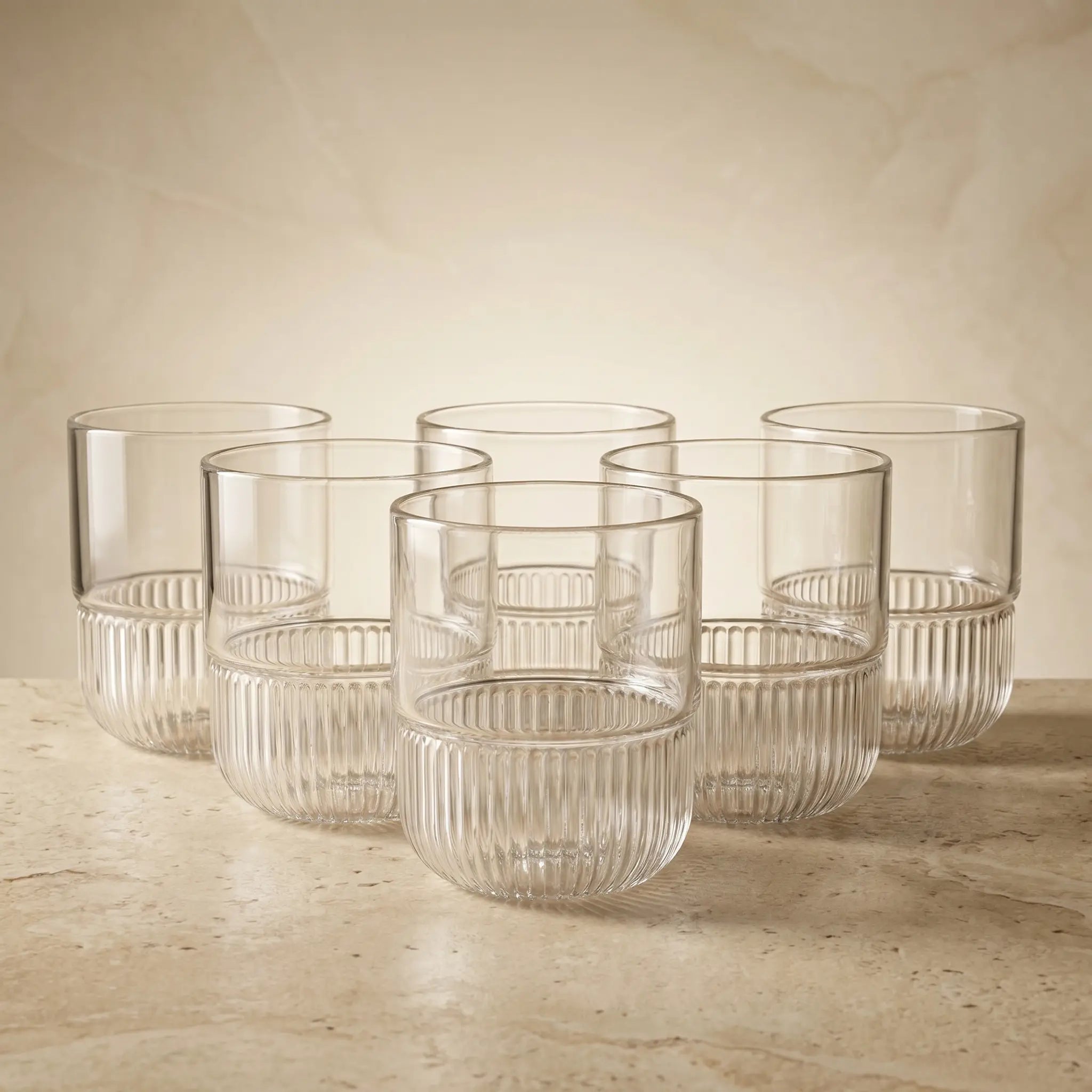 Verres à eau set 6 verres à eau en Verre Chic Bottle