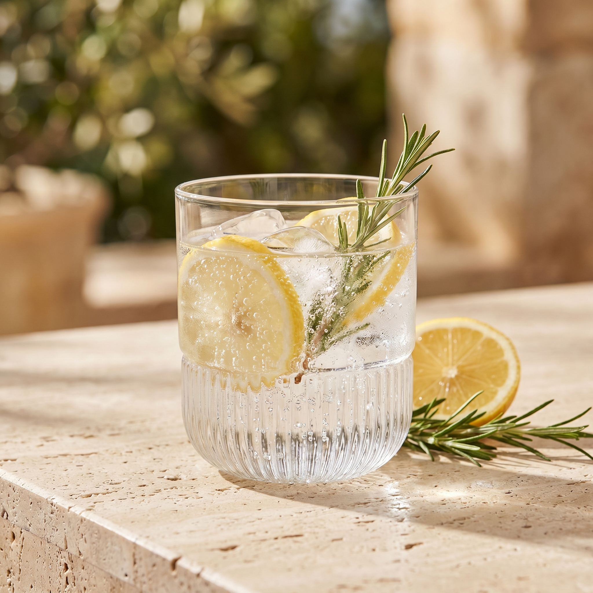 Verre à eau en verre Chic Bottle lifestyle limonade
